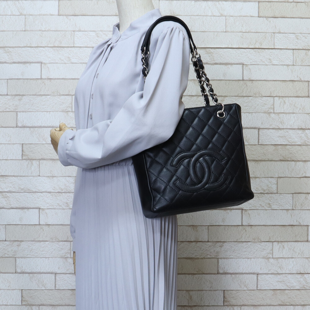 Chanel Matelasse Black Tote Cocomark Caviar PST Bag
